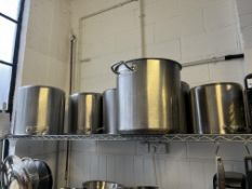 6x LARGE STAINLESS STEEL POTS