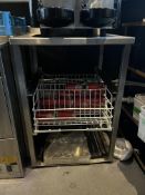 STAINLESS STEEL RACK INCLUDING CONTENTS