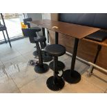 3 TALL TABLES WITH 3 BARSTOOLS