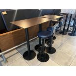 3 TALL TABLES WITH 3 BARSTOOLS