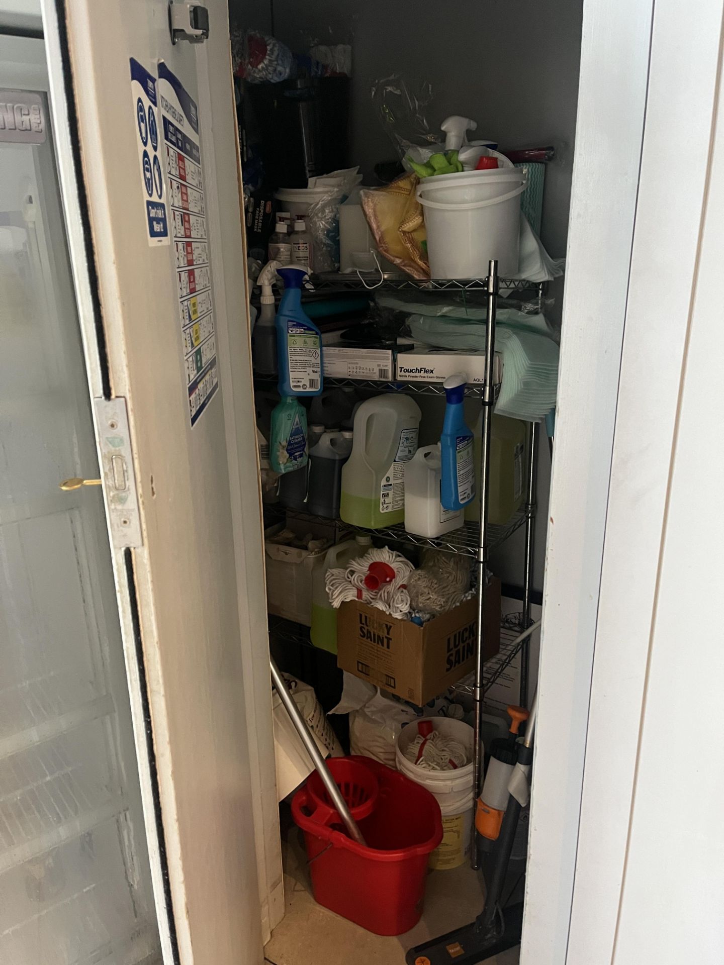 FULL CONTENTS OF CLEANING CUPBOARD