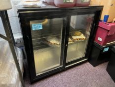 POLAR DOUBLE SLIDING DOOR BACK BAR COOLER 850MM