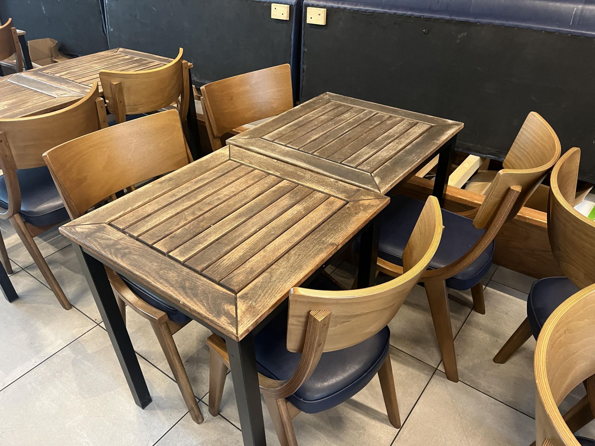 2 TABLES WITH 4 CHAIRS