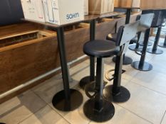 2 TALL TABLES WITH 2 STOOLS