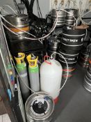 VARIOUS ASSORTED KEGS (CONTENTS UNKNOWN)