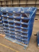 PALLET TO CONTAIN 80 x BLUE STACKABLE STORAGE TUBS