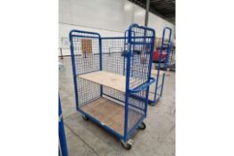 BIG DUG PICKING TROLLEY WITH RUBBER WHEELS AND MESH SIDES