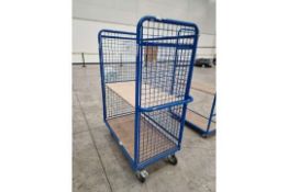 BIG DUG PICKING TROLLEY WITH RUBBER WHEELS AND MESH SIDES