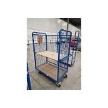 BIG DUG PICKING TROLLEY WITH RUBBER WHEELS AND MESH SIDES