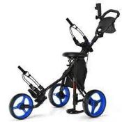 DORTALA Golf Push Pull Cart, Lightweight 3 Wheels Golf Push. - ER54.