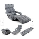 6-Position Adjustable Floor Chair for Adults Foldable. - ER54.