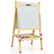 Kids Art Easel With Paper Roll Double-Sided Regulable Drawing Easel Plank. - ER54. This new