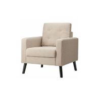 Modern Upholstered Accent Sofa Chair Button Tufted Armchair. -ER54.