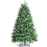 5/6 Feet Artificial Christmas Tree with LED Lights and Tips-6 ft. - ER54.