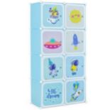 8-cube Baby Closet Organizer with Doors and Hanging Section. - ER54. A great investment for