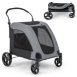 Extra Large Dog Stroller Foldable Pet Stroller with Dual Entry. - ER54. Perfect solution for pet