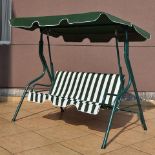 3 Seats Patio Canopy Swing-Green. - ER54. This elegant three-seat patio swing is a perfect