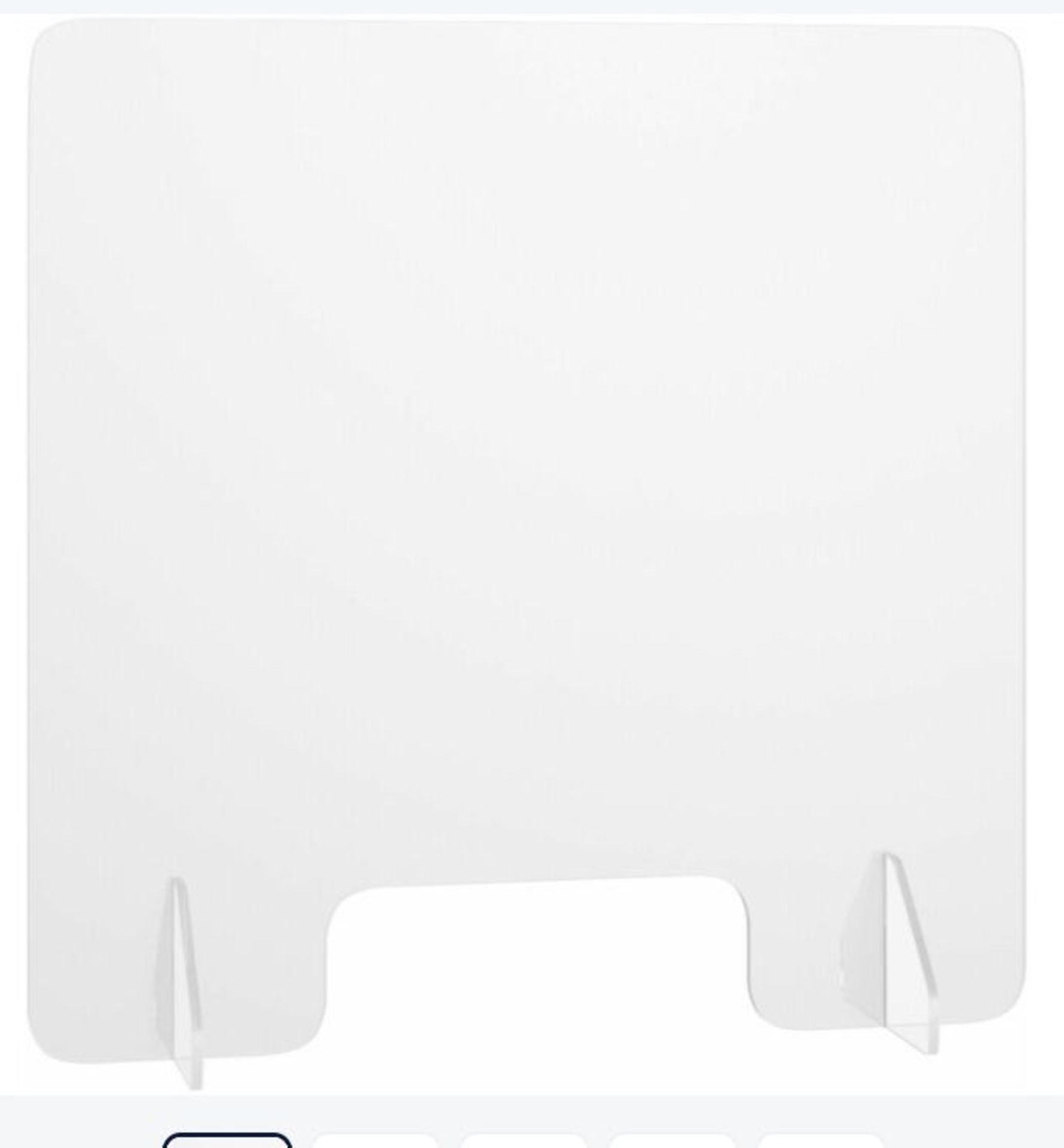 Protective Sneeze Guard, Clear Acrylic Shield with 2 Removable Stands, Safety Screen Isolation