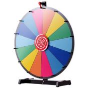 d24" Colour Spinning Tabletop Prize Wheel. - ER54. This 24" colour prize wheel is perfect for a