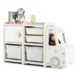 Kids Storage Units with 2 Plastic Bins and 2 Drawers. - ER54.
