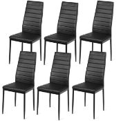 Set Of 6 Dining Chairs. - ER54. This is our chic set of 2 dining chairs which will bring a