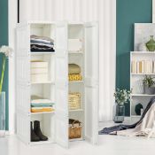 Foldable Armoire Wardrobe Closet With 8 Cubby Storage. - ER54. Tidy up your clothing with this