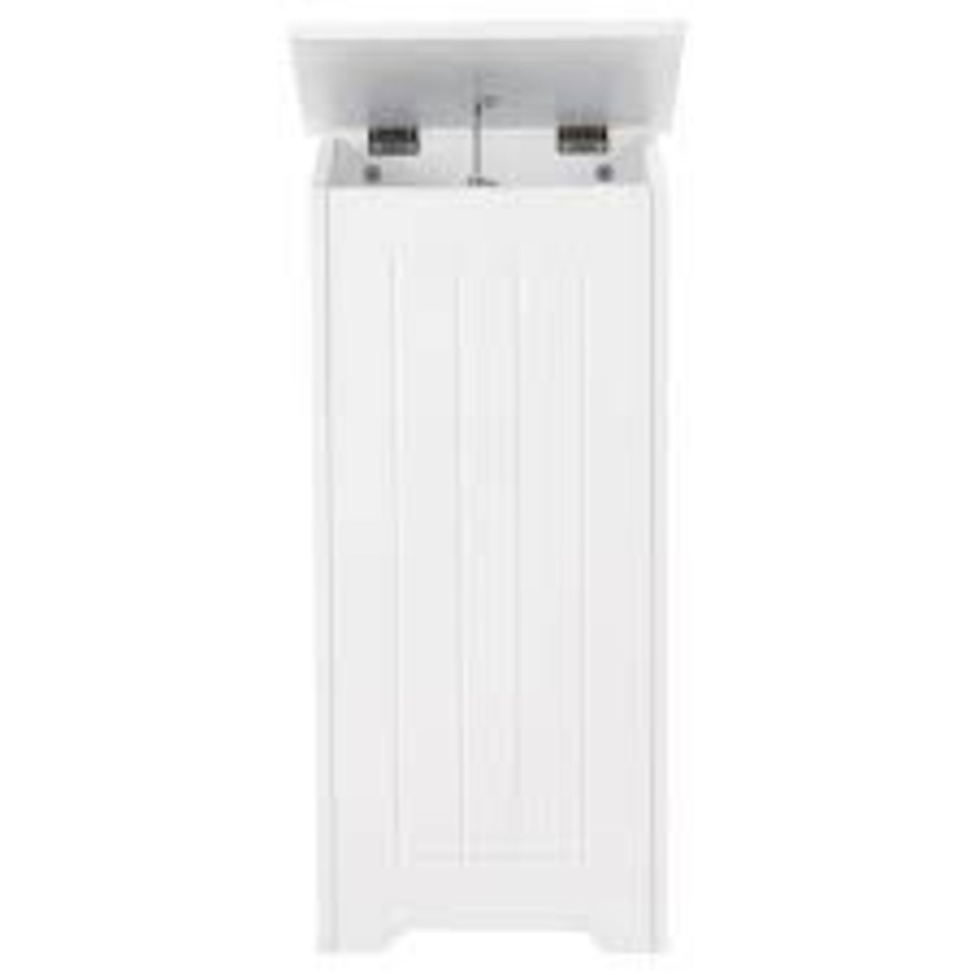 dWhite Wooden Laundry Bin. - ER54. Modern white laundry bin ideal for a bedroom or bathroom