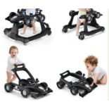 4-IN-1 BABY PUSH WALKER WITH ADJUSTABLE HEIGHT AND SPEED-BLACK. - ER54. This 4-in-1 baby walker