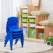 4-Pack Kids Plastic Stackable Classroom Chairs-. - ER54. Made of high quality plastic this ASTM