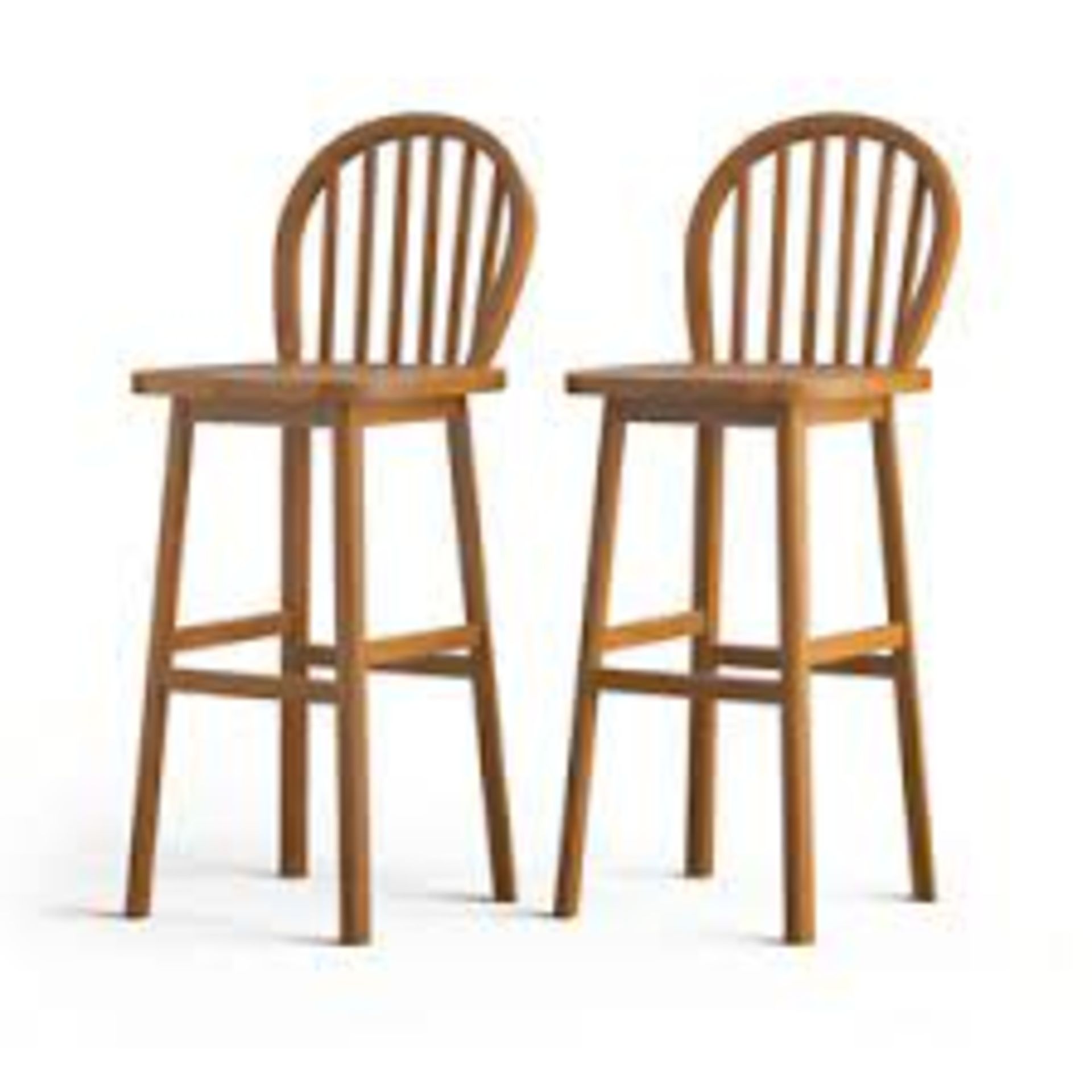 Wood Counter Height Chair Set of 2 with mid-back for Bar Kitchen. ER54.