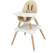 4 in 1 Modern Baby High Chair with Safety Harness. - ER54. Ergonomically designed with baby growth