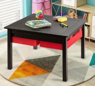 3-IN-1 KIDS MULTI ACTIVITY TABLE WITH STORAGE DRAWERS PLAY-COFFEE. - ER54.