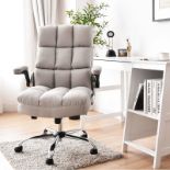 Deluxe Adjustable Swivel Office Chair with High Back and Flip-up Arm for Home and. - ER54