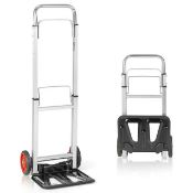 Deluxe Folding Hand Truck Aluminum Dolly Cart with Telescopic Handle & All-Terrain Wheels. - ER54.