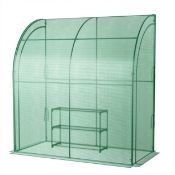 200 x 100 x 215cm Walk in Greenhouse with 3-Tier Plant Stand. - ER54.
