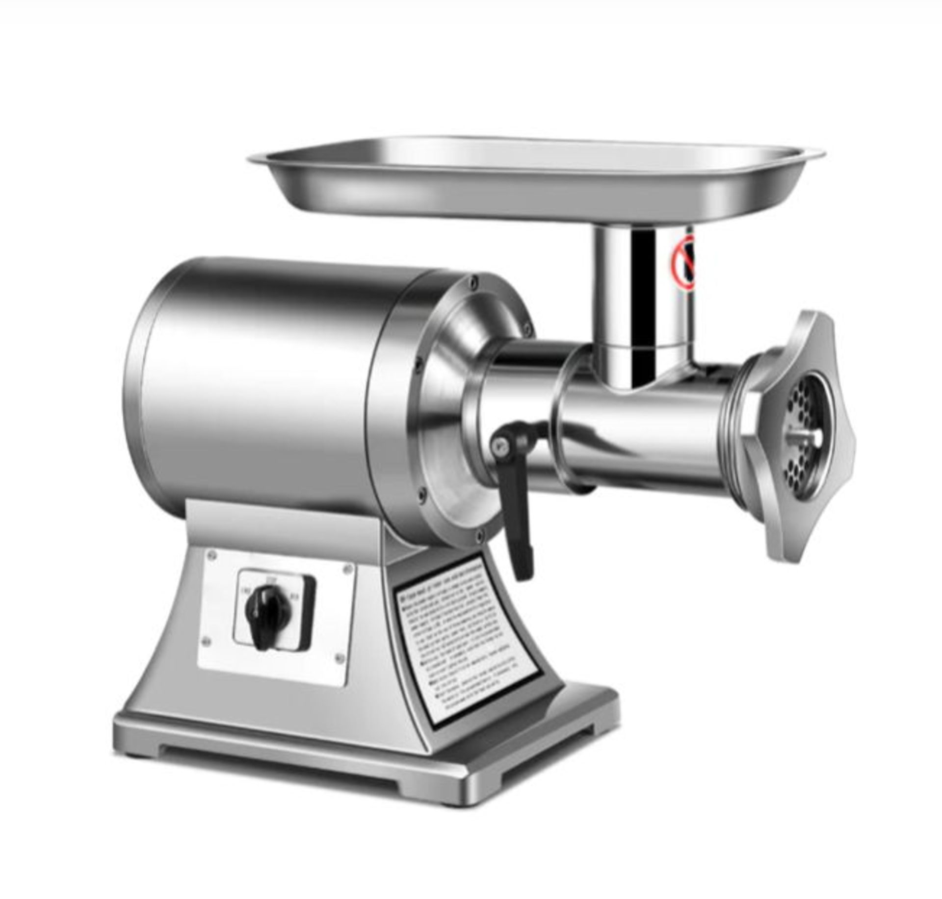 3-IN-1 MEAT MINCER AND SAUSAGE STUFFER MAKER-SILVER. - ER54. Equipped with a 750W copper motor, this