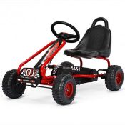 4 Wheel Pedal Powered Ride On With Adjustable Seat-Red. - ER54.