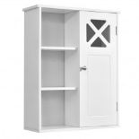 2-Tier Multipurpose Wall-Mounted Cabinet Bathroom Storage. - ER54.