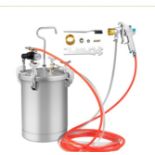 15L PRESSURE PAINT TANK WITH SPRAY GUN AND ADJUSTING SPRAY RANGE. -ER54. Coming with 2 air caps