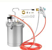 15L PRESSURE PAINT TANK WITH SPRAY GUN AND ADJUSTING SPRAY RANGE. -ER54. Coming with 2 air caps