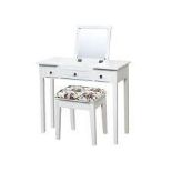 Vanity Table Set with Flip Top Mirror. -ER54. This vanity table set with flip top mirror is a