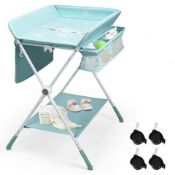 Folding Baby Changing Table With Storage -Blue BB5605BL. - ER54.