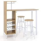 Counter Height Dining Table Set for Bistro Living Room. - ER54. This table and chair set let you