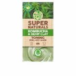 372 X BRAND NEW EARTH KISS SUPER NATURALS KOMBUCHA AND HEMP CLAY TONIC PEEL OFF MASKS 10ML P3