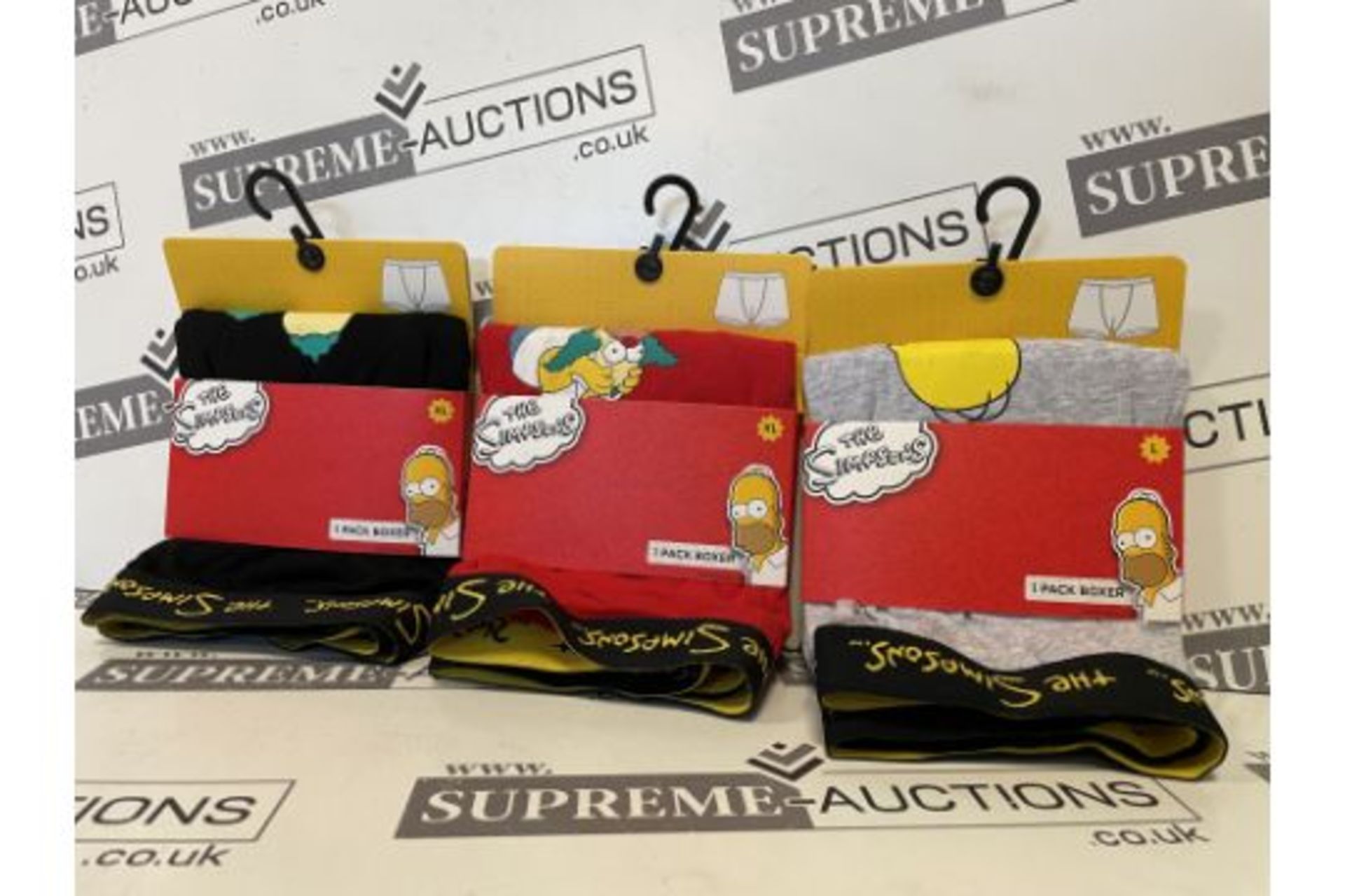 60 x New & Packaged Official Licenced The Simpsons Homer and Krusty The Clown Various Design. In 3