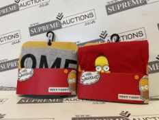 TRADE LOT 240 x New & Packaged Official Licenced The Simpsons Homer T-Shirts. In 2 Colours. 5