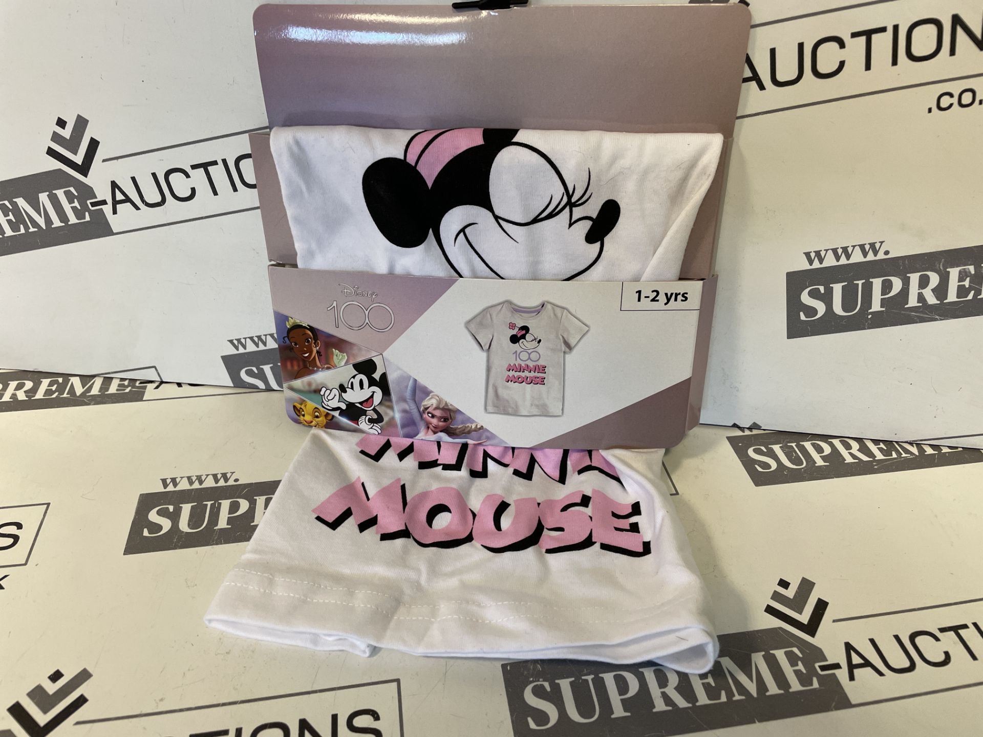 TRADE LOT 240 x New & Packaged Official Licenced Disney Minnie Mouse T-Shirts. Various sizes and