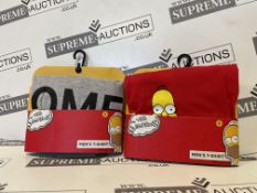 TRADE LOT 240 x New & Packaged Official Licenced The Simpsons Homer T-Shirts. In 2 Colours. 5