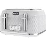 BREVILLE Curve VTT911 4-Slice Toaster - White & Chrome. - P4.