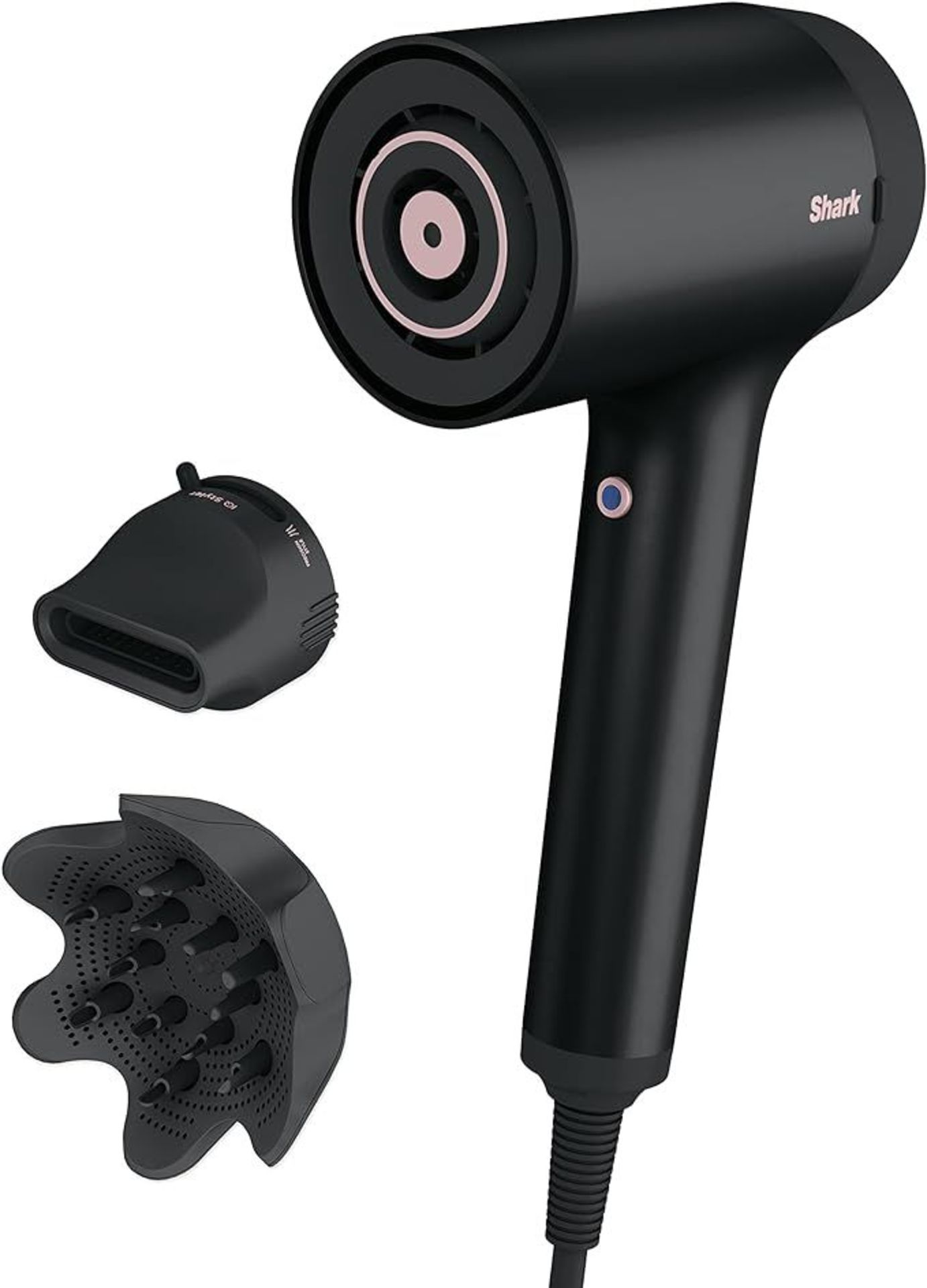 Shark STYLE iQ Hair Dryer & Styler 2-in-1 with Concentrator & Curl-Defining Diffuser, Ionic, Fast